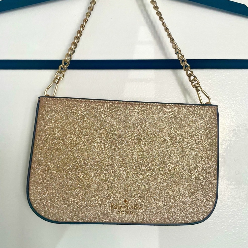 WINTER SALE! Kate Spade Madison Pochette Gold Glitter